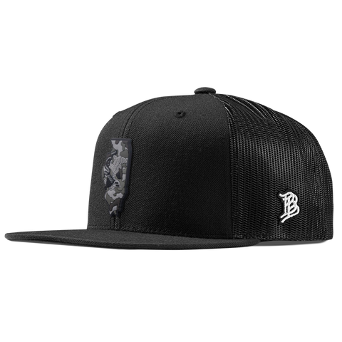 Illinois Camo PVC Flat Trucker