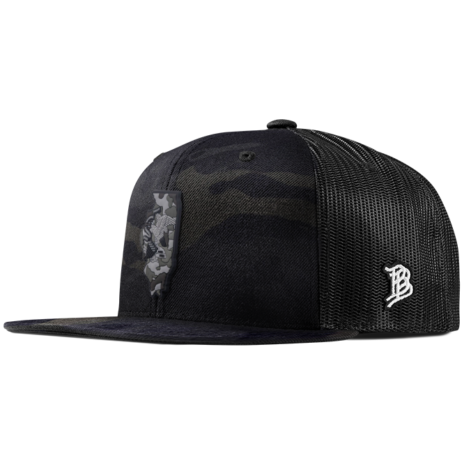 Illinois Camo PVC Flat Trucker