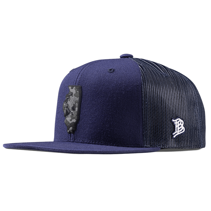 Illinois Camo PVC Flat Trucker