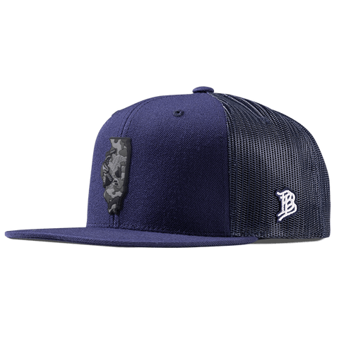 Illinois Camo PVC Flat Trucker