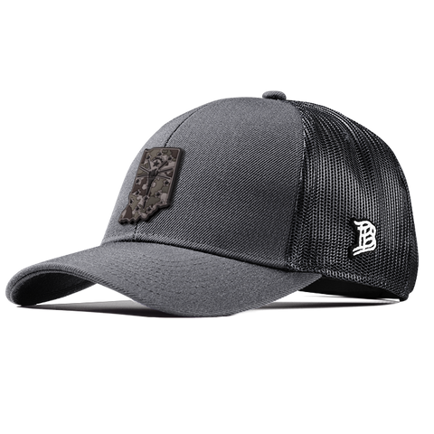 Indiana Camo Flexfit Snapback Trucker Back CURVED