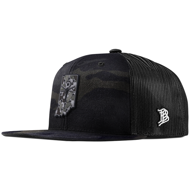 Indiana Camo PVC Flat Trucker