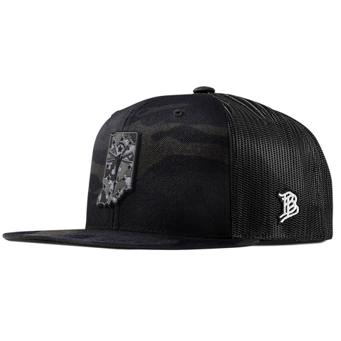 Indiana Camo PVC Flat Trucker