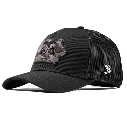 Iowa Camo PVC Curved Trucker