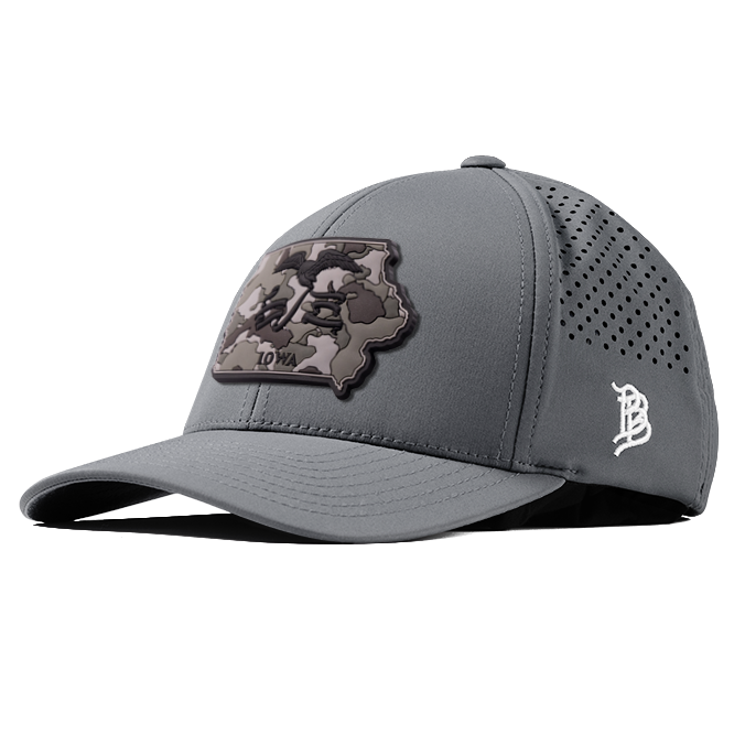 Iowa Camo PVC Curved Performance Hat