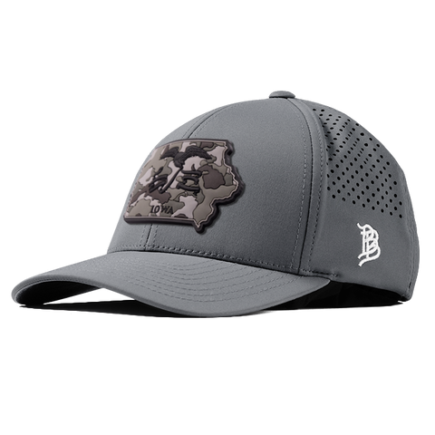 Iowa Camo PVC Curved Performance Hat
