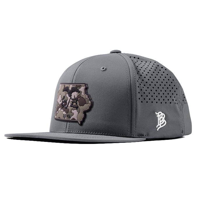 Iowa Camo PVC Flat Performance Hat