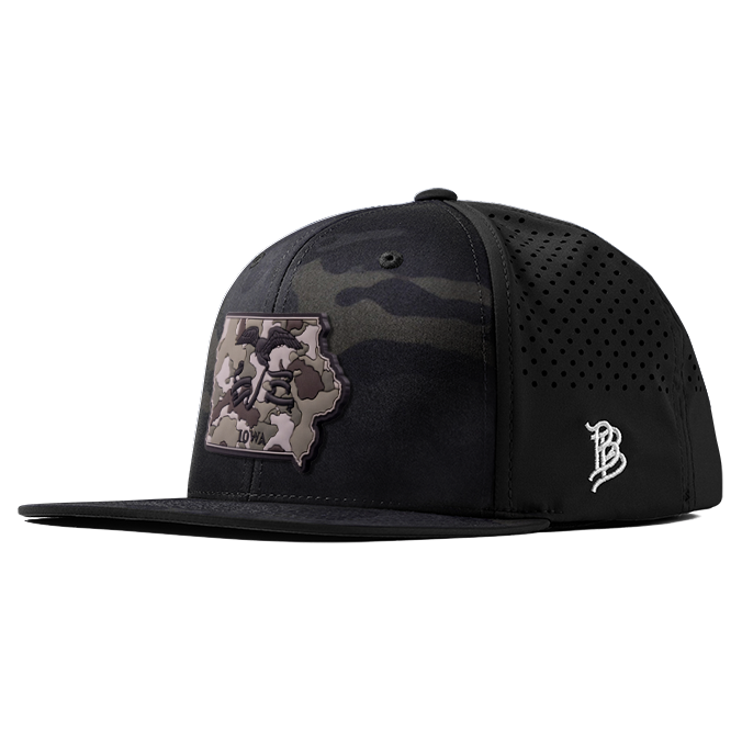 Iowa Camo PVC Flat Performance Hat