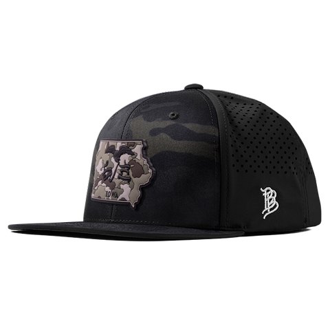 Iowa Camo PVC Flat Performance Hat