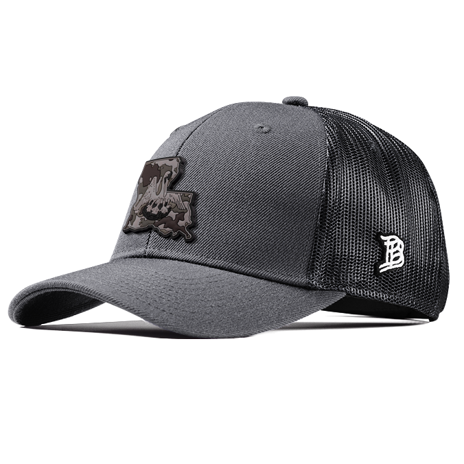 Louisiana Camo PVC Curved Trucker
