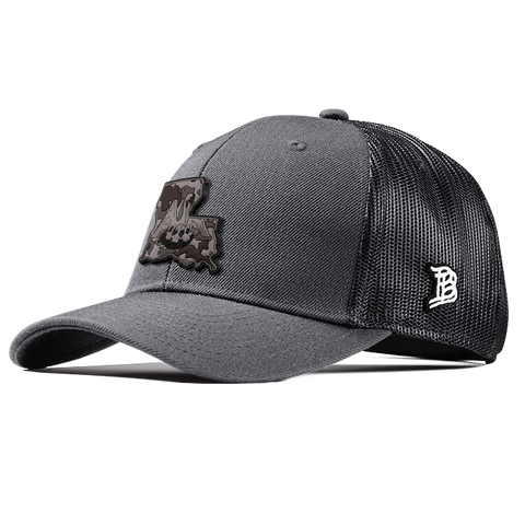 Louisiana Camo PVC Curved Trucker
