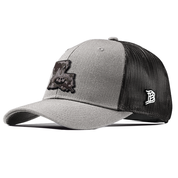 Louisiana Camo PVC Curved Trucker