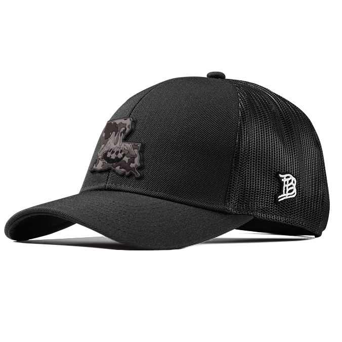 Louisiana Camo Flexfit Snapback Trucker Back CURVED