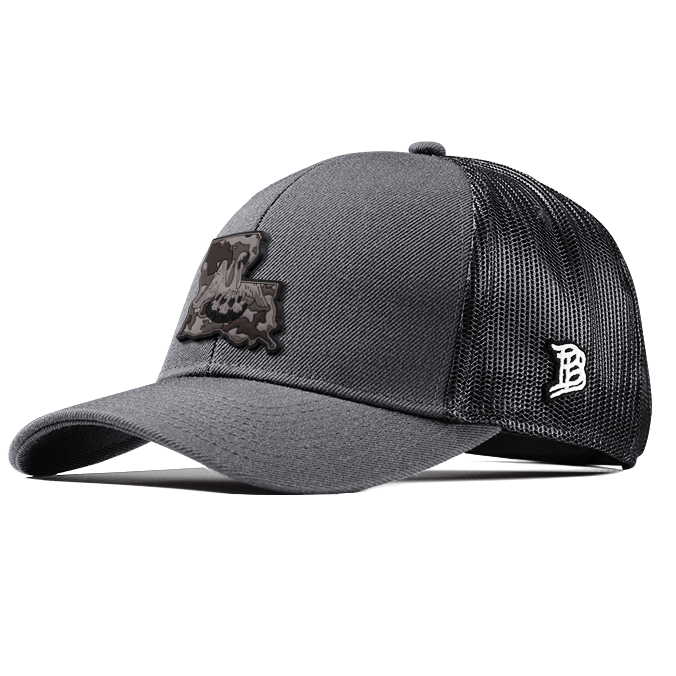 Louisiana Camo Flexfit Snapback Trucker Back CURVED