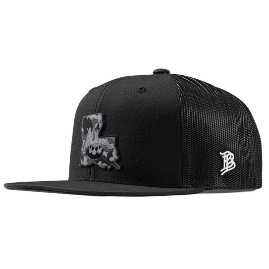 Louisiana Camo PVC Flat Trucker