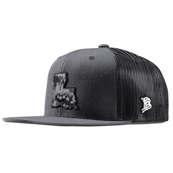 Louisiana Camo PVC Flat Trucker