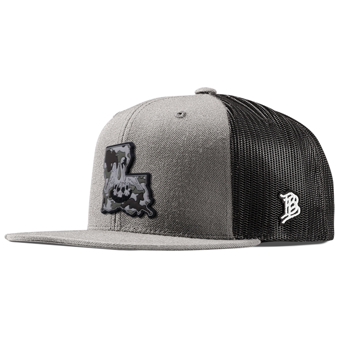 Louisiana Camo PVC Flat Trucker