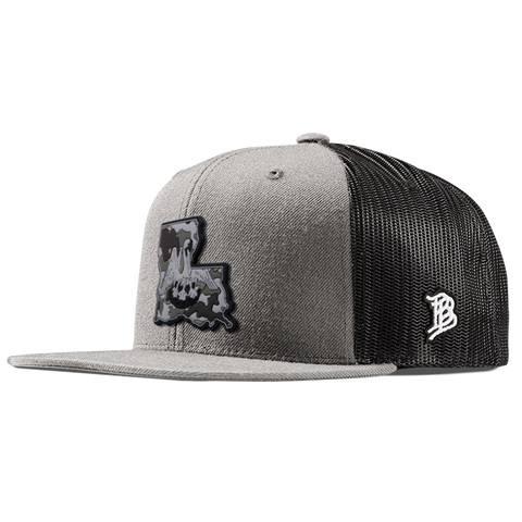 Louisiana Camo PVC Flat Trucker