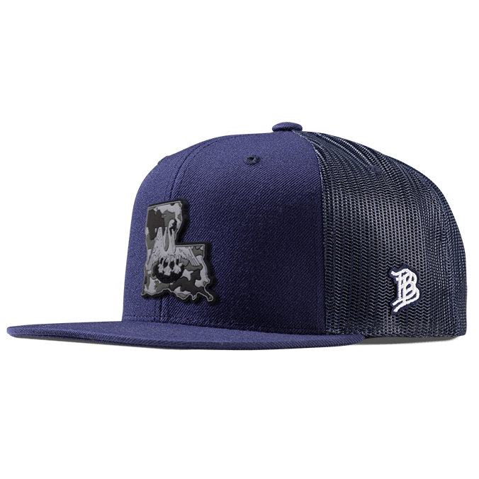 Louisiana Camo PVC Flat Trucker