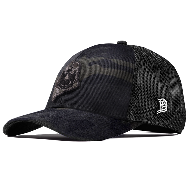 Maine Camo Flexfit Snapback Trucker Back CURVED