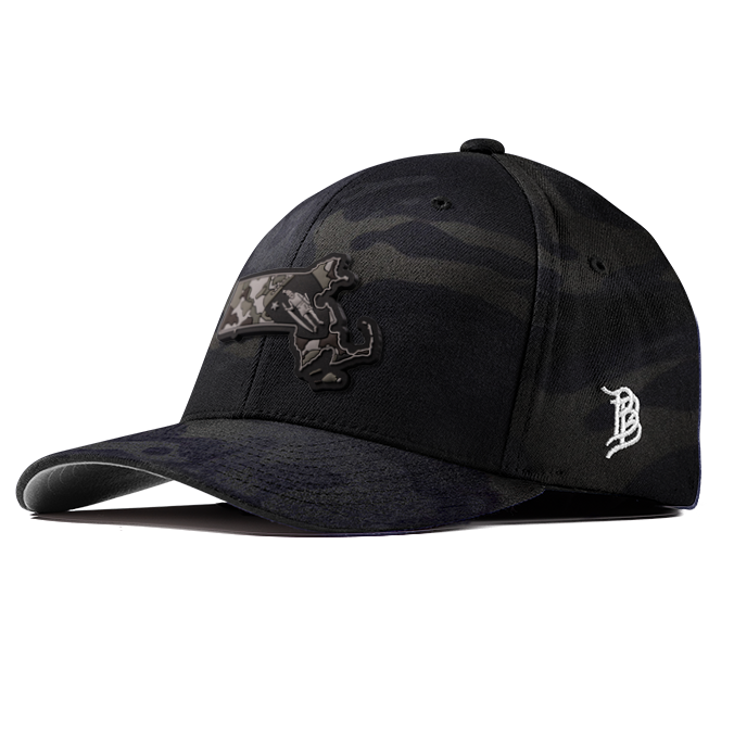 Massachusetts Camo PVC Flexfit Fitted