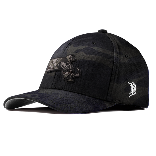 Massachusetts Camo PVC Flexfit Fitted