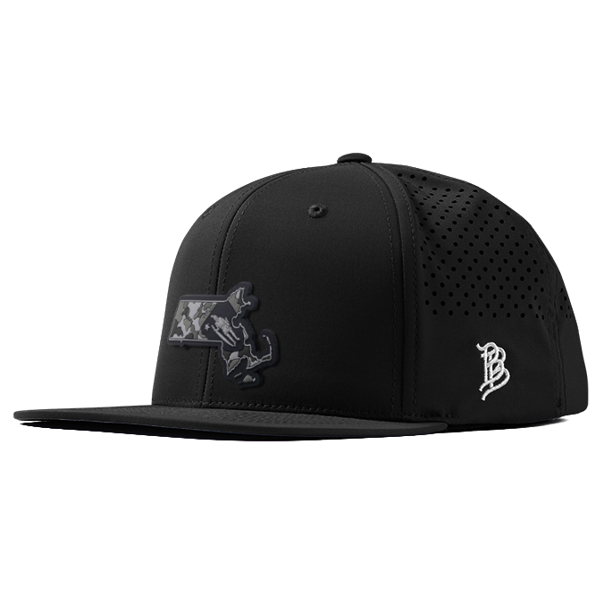 Massachusetts Camo PVC Flat Performance Hat