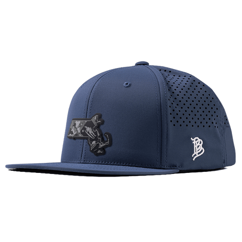 Massachusetts Camo PVC Flat Performance Hat