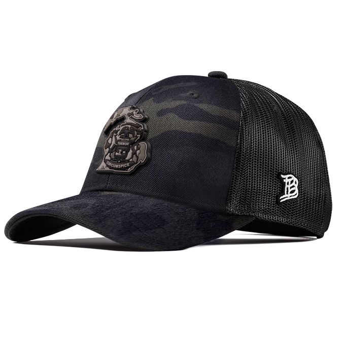 Michigan Camo PVC Curved Trucker