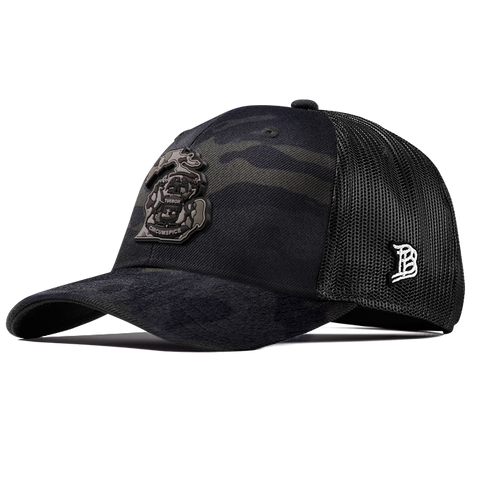 Michigan Camo PVC Curved Trucker