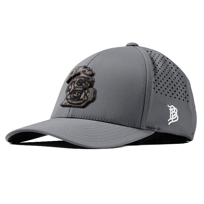 Michigan Camo PVC Curved Performance Hat