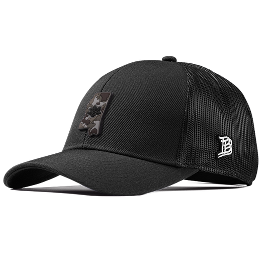 Mississippi Camo Flexfit Snapback Trucker Back CURVED