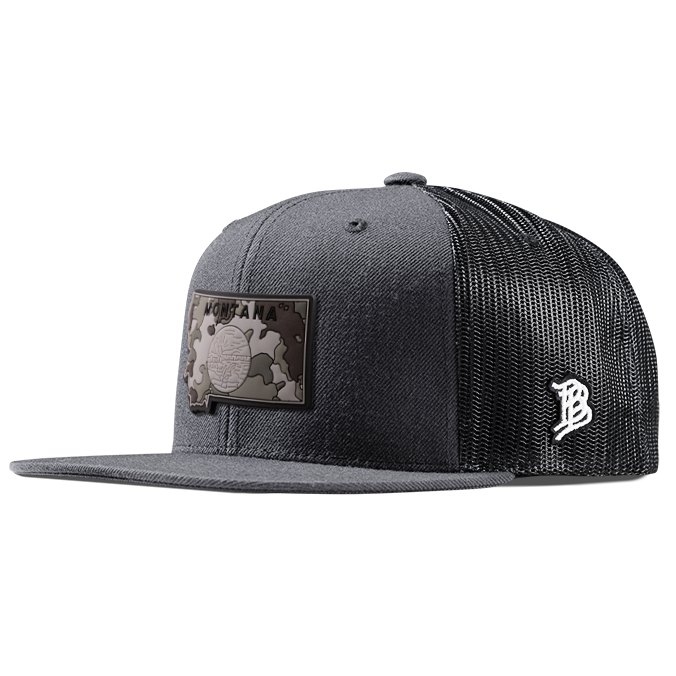 Montana Camo PVC Flat Trucker