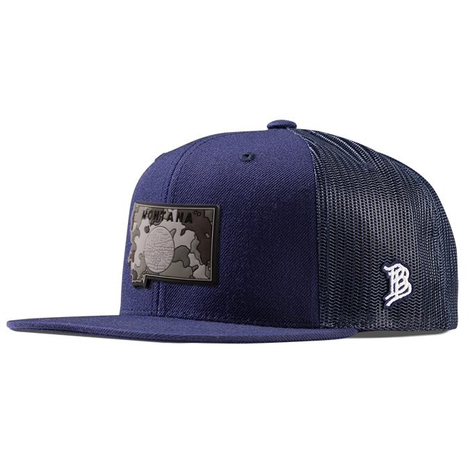Montana Camo PVC Flat Trucker