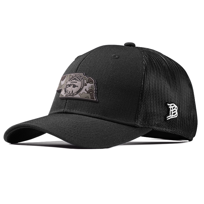 Nebraska Camo PVC Curved Trucker