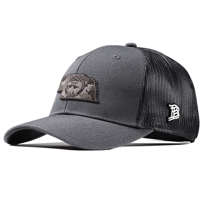 Nebraska Camo PVC Curved Trucker