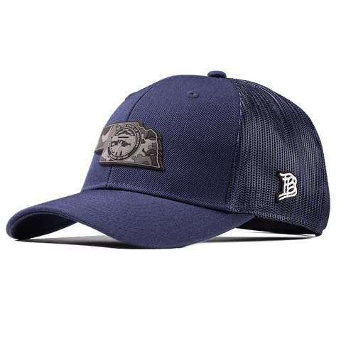 Nebraska Camo PVC Curved Trucker