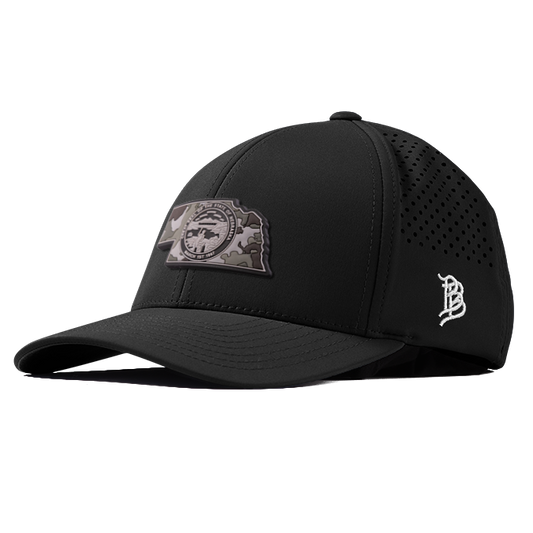 Nebraska Camo PVC Curved Performance Hat