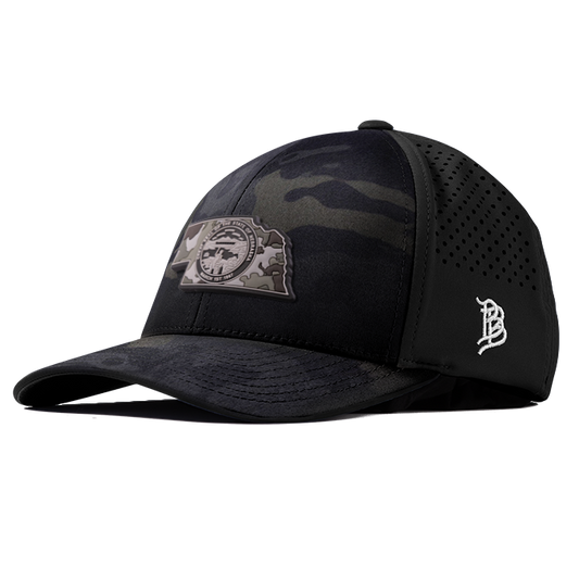 Nebraska Camo PVC Curved Performance Hat