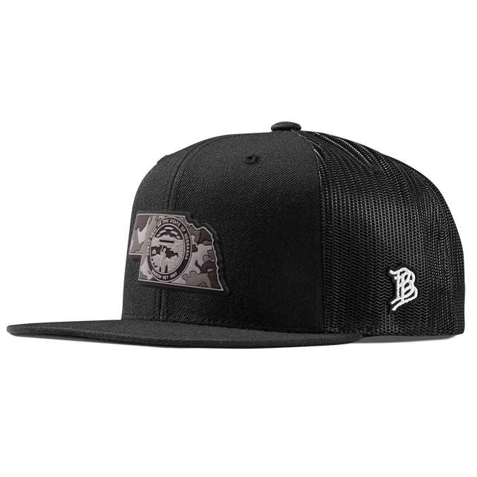 Nebraska Camo PVC Flat Trucker