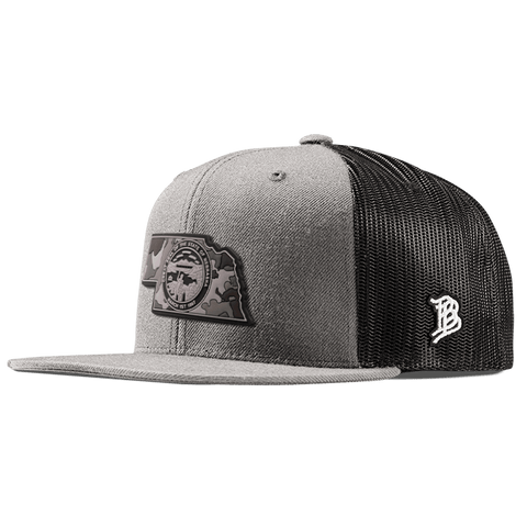 Nebraska Camo PVC Flat Trucker