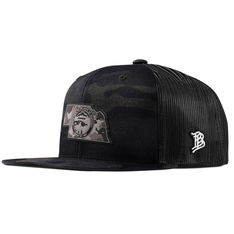 Nebraska Camo PVC Flat Trucker