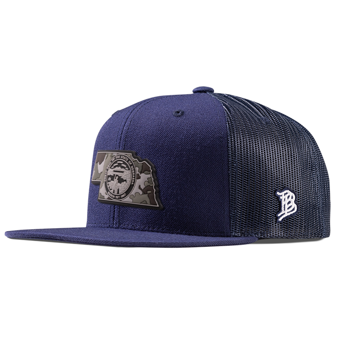 Nebraska Camo PVC Flat Trucker