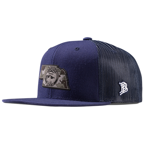 Nebraska Camo PVC Flat Trucker