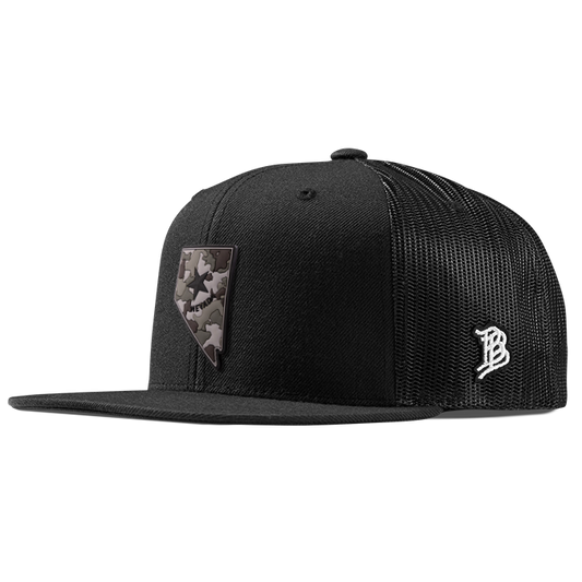 Nevada Camo PVC Flat Trucker
