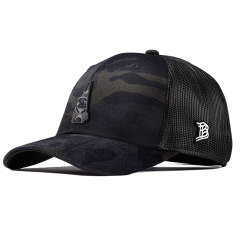 New Hampshire Camo PVC Curved Trucker