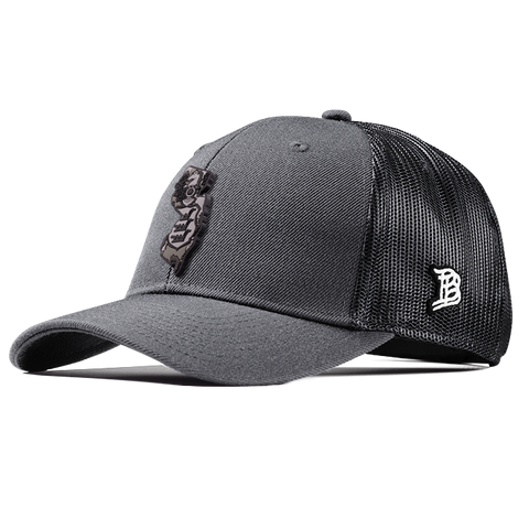 New Jersey Camo PVC Curved Trucker