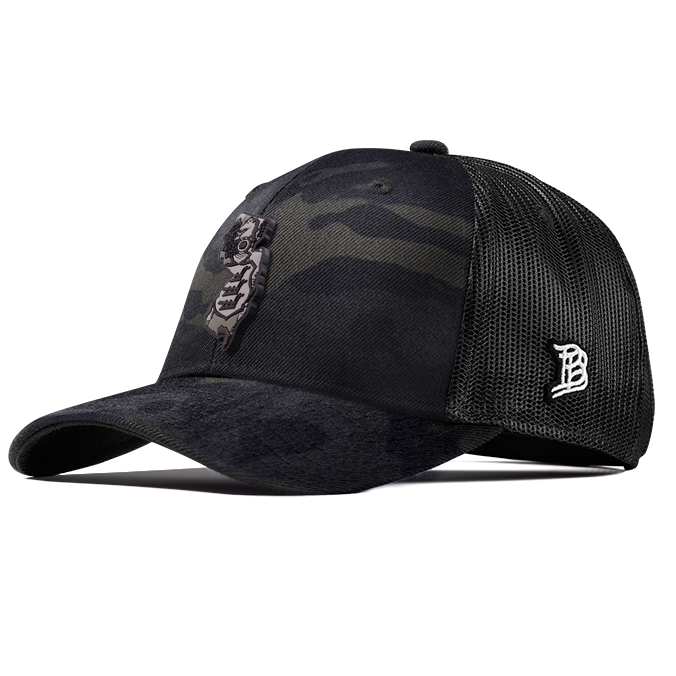 New Jersey Camo PVC Curved Trucker