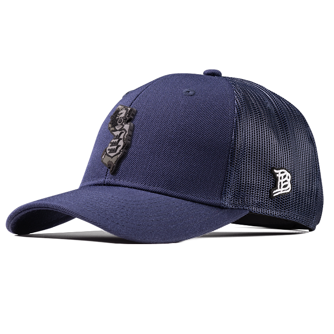 New Jersey Camo PVC Curved Trucker