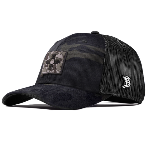 New Mexico Camo PVC Curved Trucker